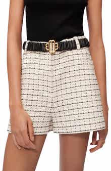 maje Italo Tweed Shorts