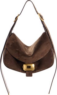 Balenciaga Medium Clicca Suede Shoulder Bag
