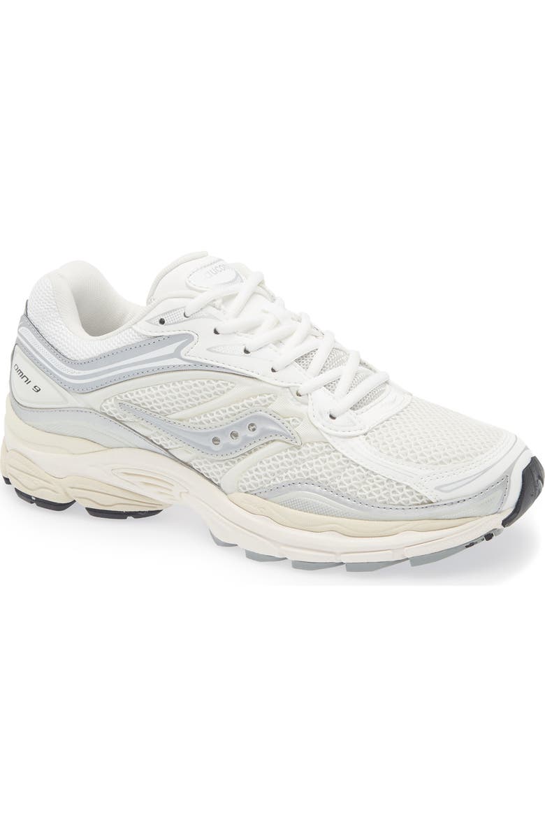 Saucony Gender Inclusive ProGrid Omni 9 Sneaker, Main, color, White/Silv