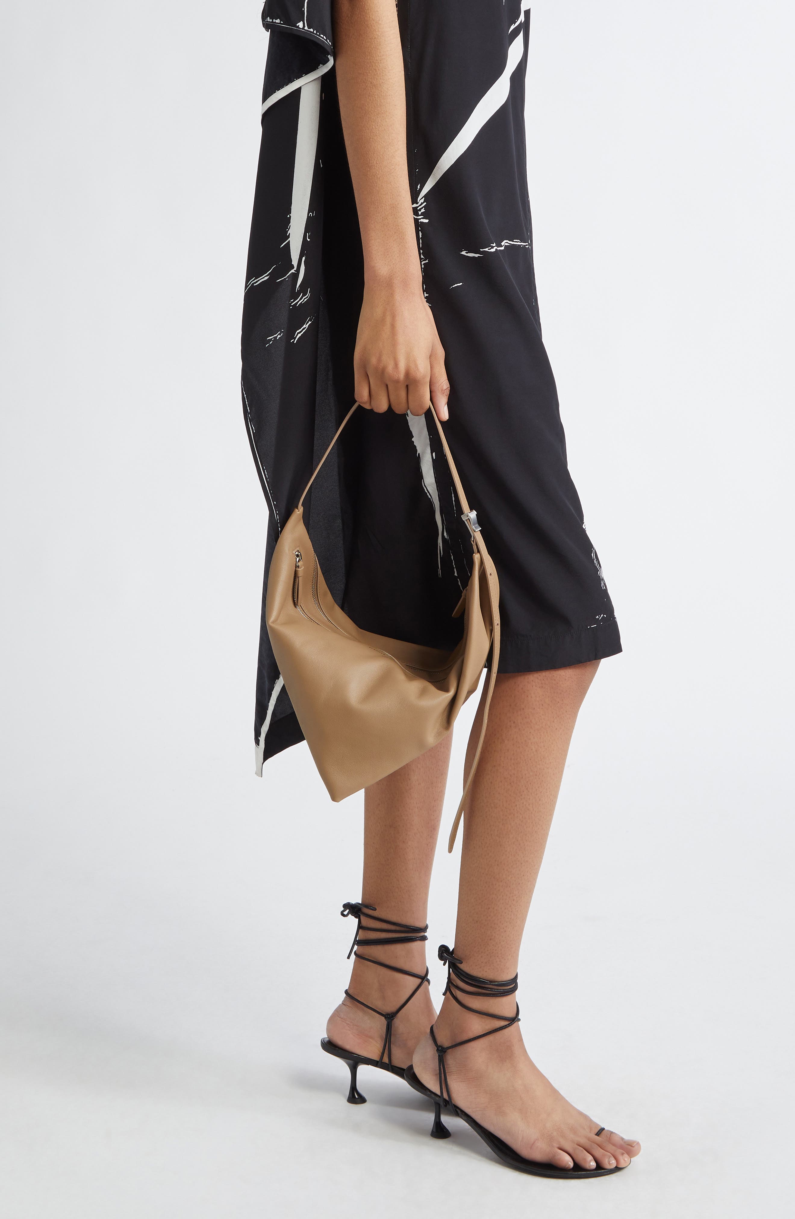 Proenza Schouler Tetra Leather Shoulder Bag, Alternate, color, Cumin