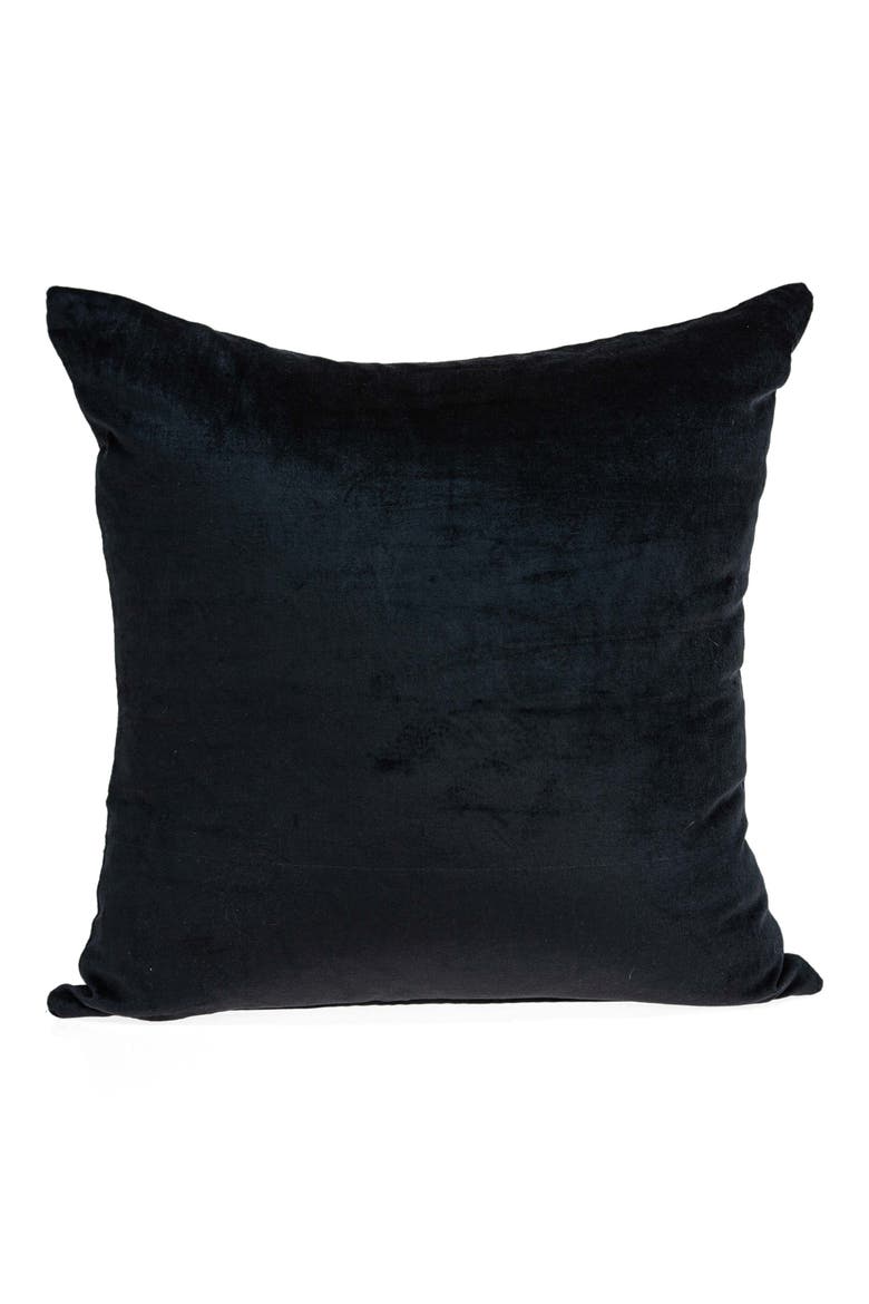 Spano Tran Solid Throw Pillow, Main, color, BLACK