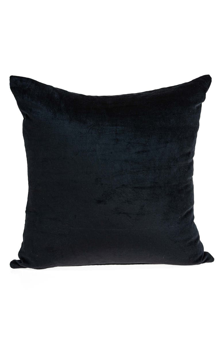 PARKLAND COLLECTION Spano Tran Solid Throw Pillow, Main, color, Black