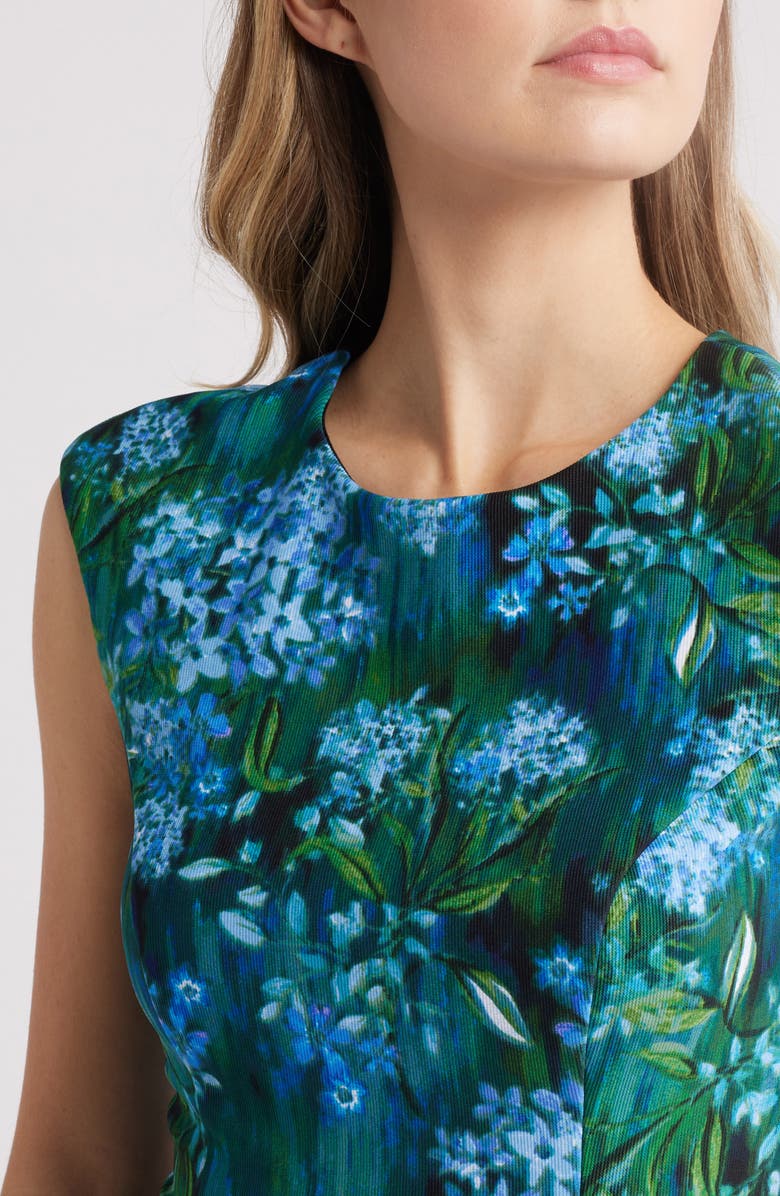 Connected Apparel Floral Sleeveless A-Line Dress, Alternate, color, 