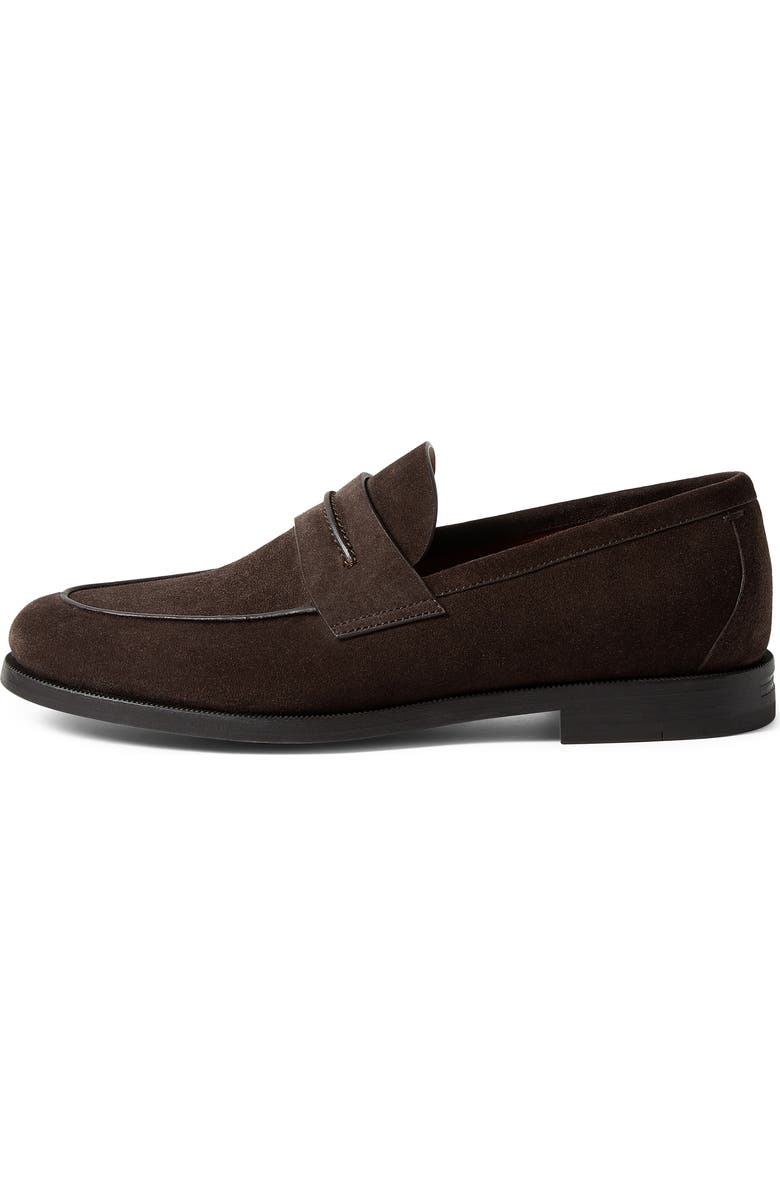 ZEGNA Suede Driving Loafer, Alternate, color, Dark Brown
