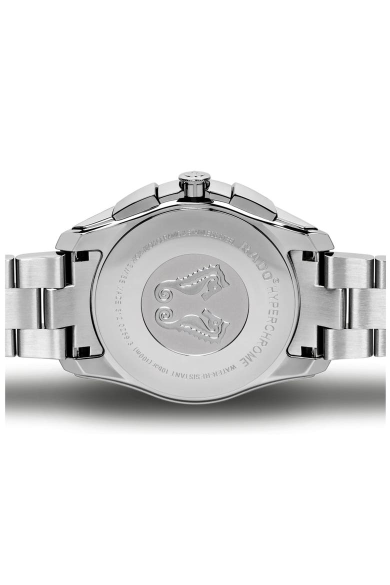 Chronograph Hyperchrome Bracelet Watch, 44.9mm, Alternate, color, SILVER/BLUE/SILVER