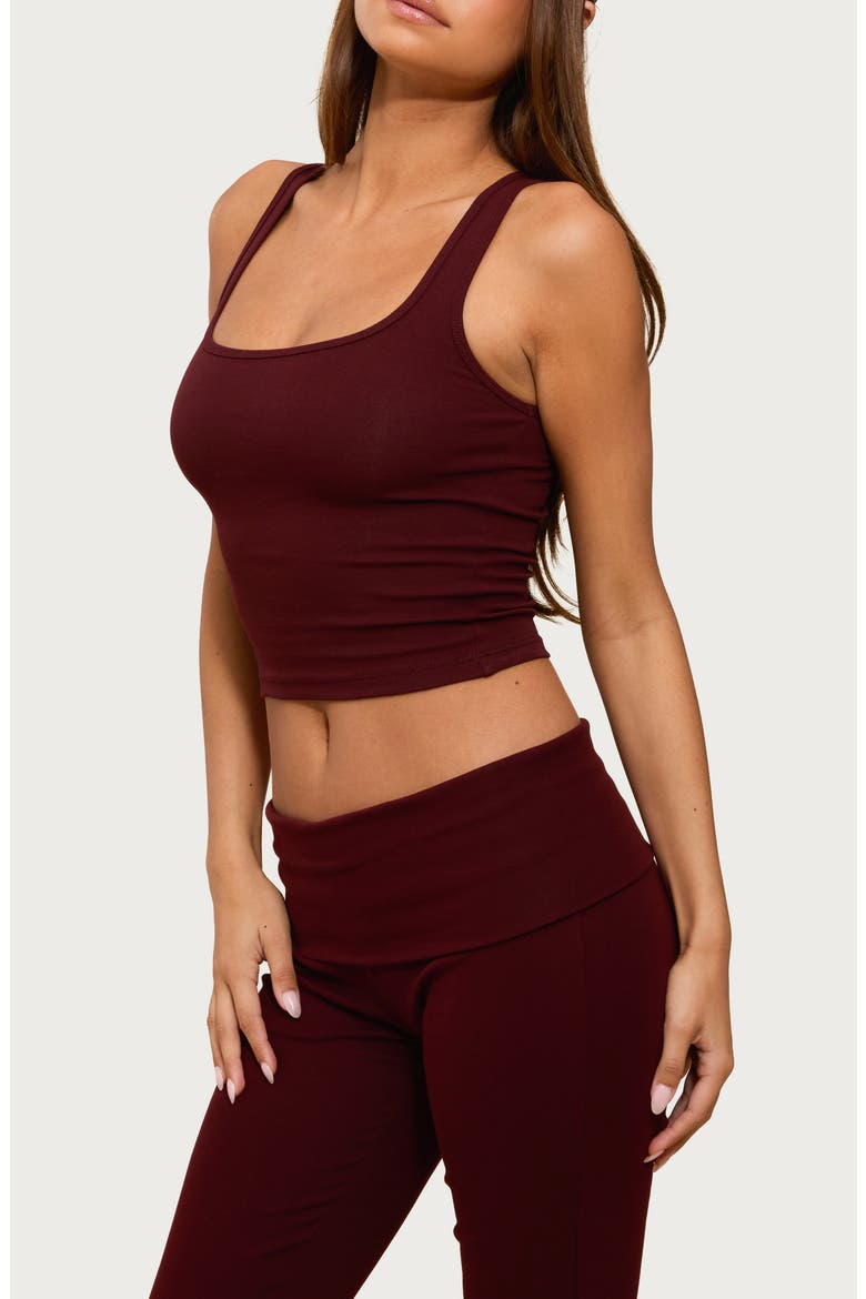 Linda Rib Crop Tank, Alternate, color, BURGUNDY