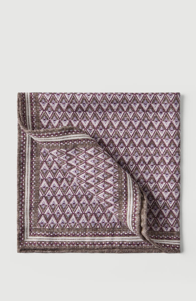 Brunello Cucinelli Pocket square with pattern, Alternate, color, Bordeaux