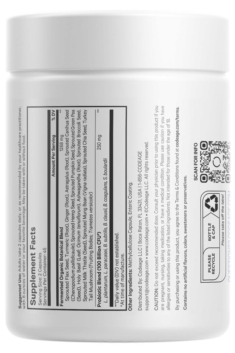 SBO Probiotic 100 Billion CFU + Prebiotics Supplement, Alternate, color, White