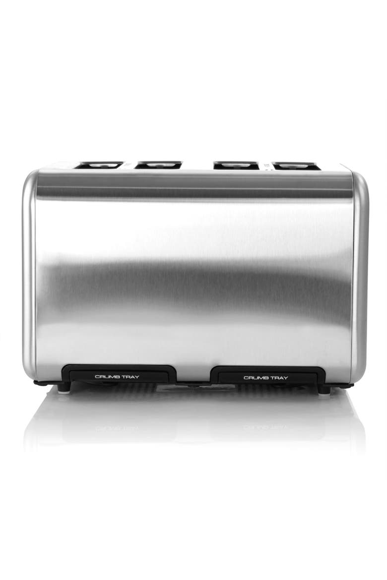 4 Slice Toaster in Stainless Steel Silver, Alternate, color, Grey