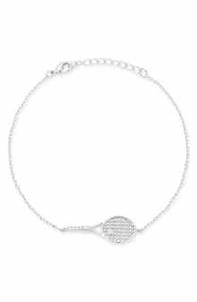 Tennis Racket Pendant Bracelet