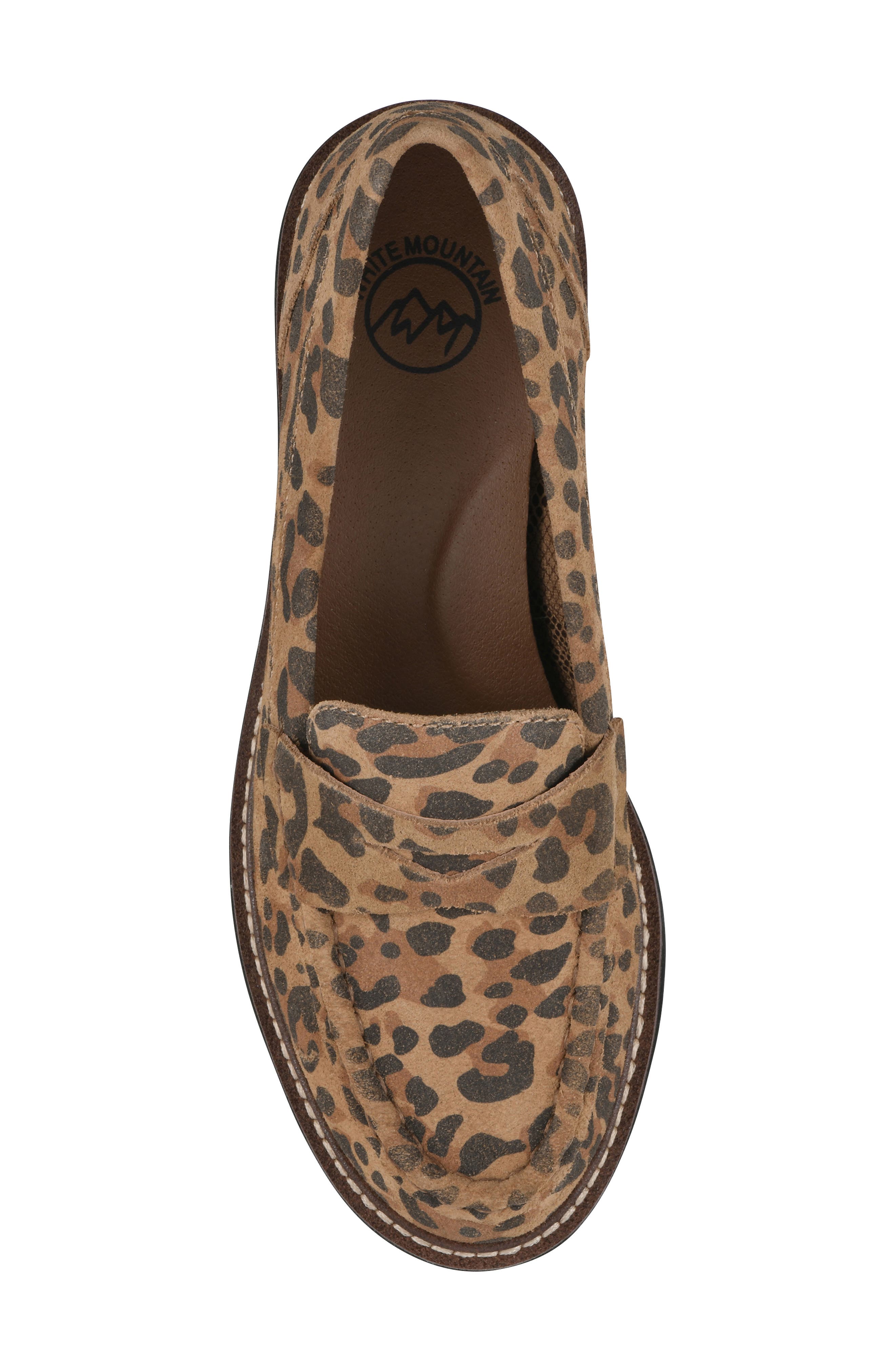 Gunner Lug Sole Platform Loafer - Wide Width, Alternate, color, BROWN/ LEOPARD/ SUEDE