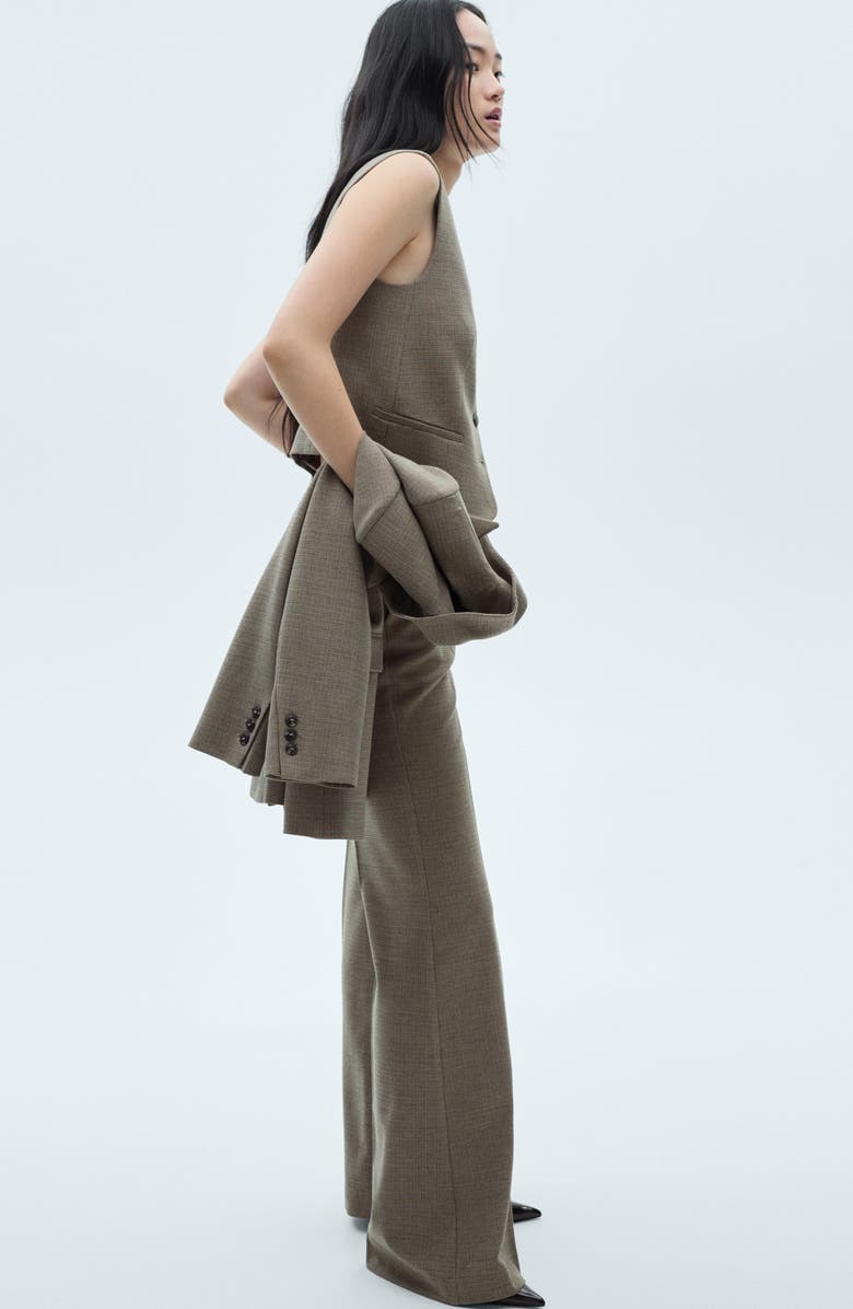 MANGO Liam Wide Leg Pants, Alternate, color, Khaki Green