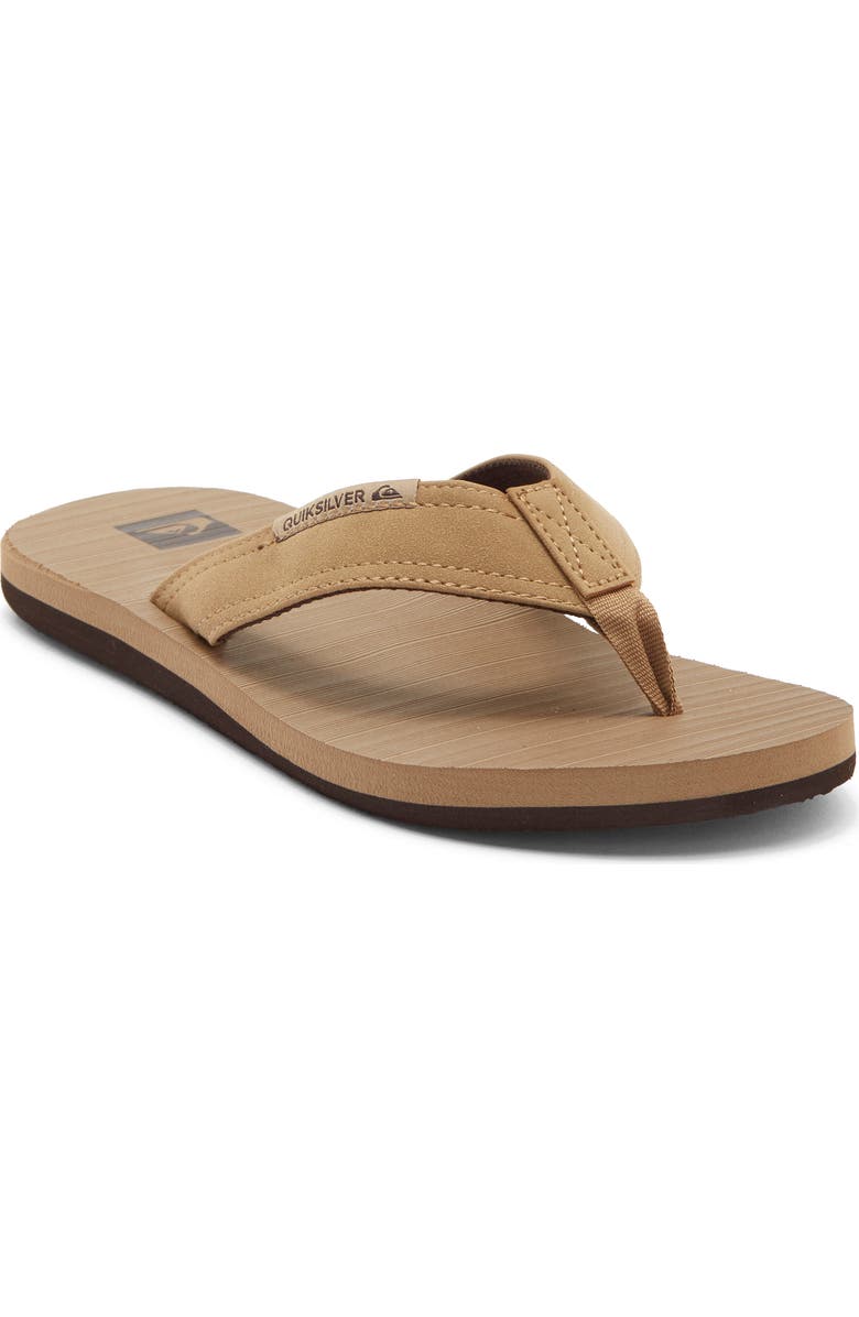 Quiksilver Carving Flip Flop, Main, color, Tan
