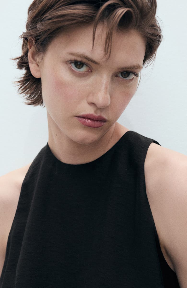 MANGO Bubble Hem Sleeveless Top, Alternate, color,