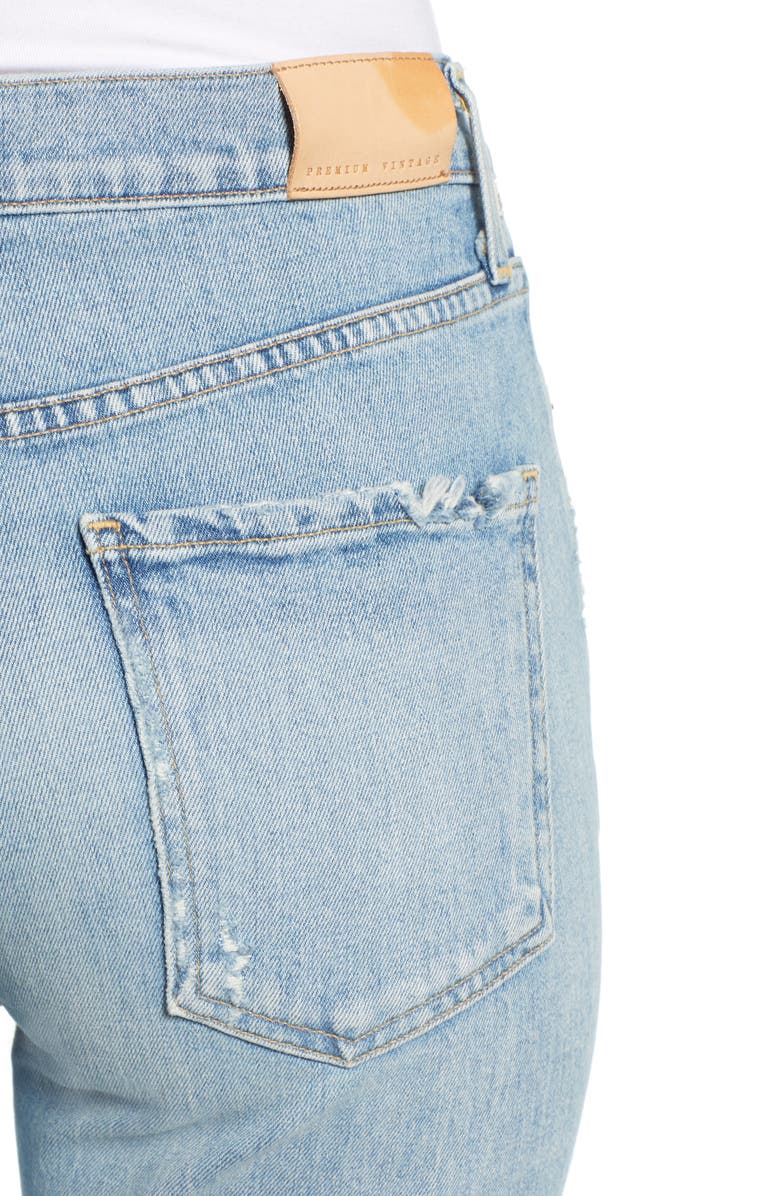 Citizens of Humanity Demy Ripped High Waist Crop Flare Jeans, Alternate, color, 