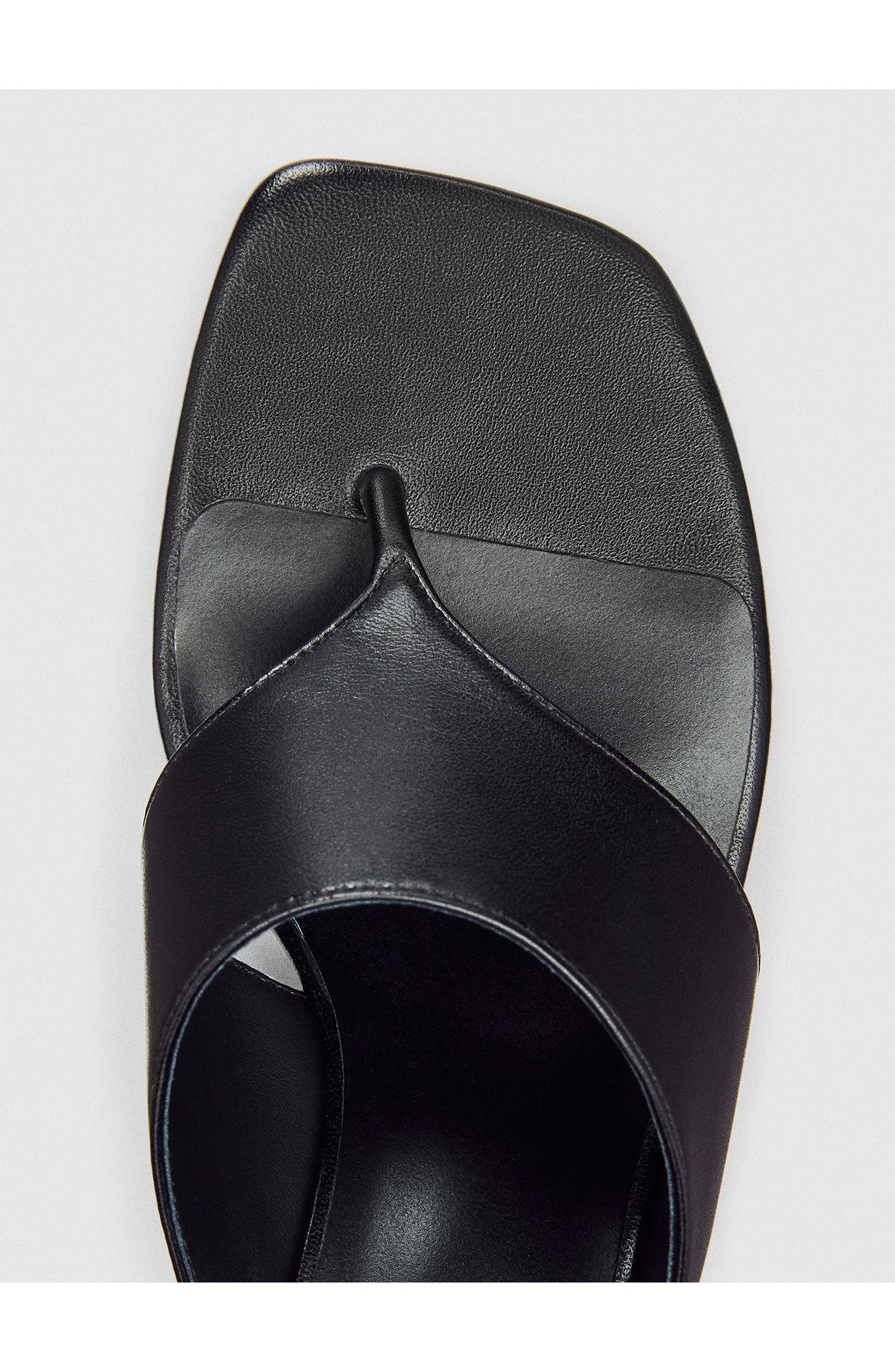 Reformation Sherlyn Wedge Thong Sandal, Alternate, color, Black Leather