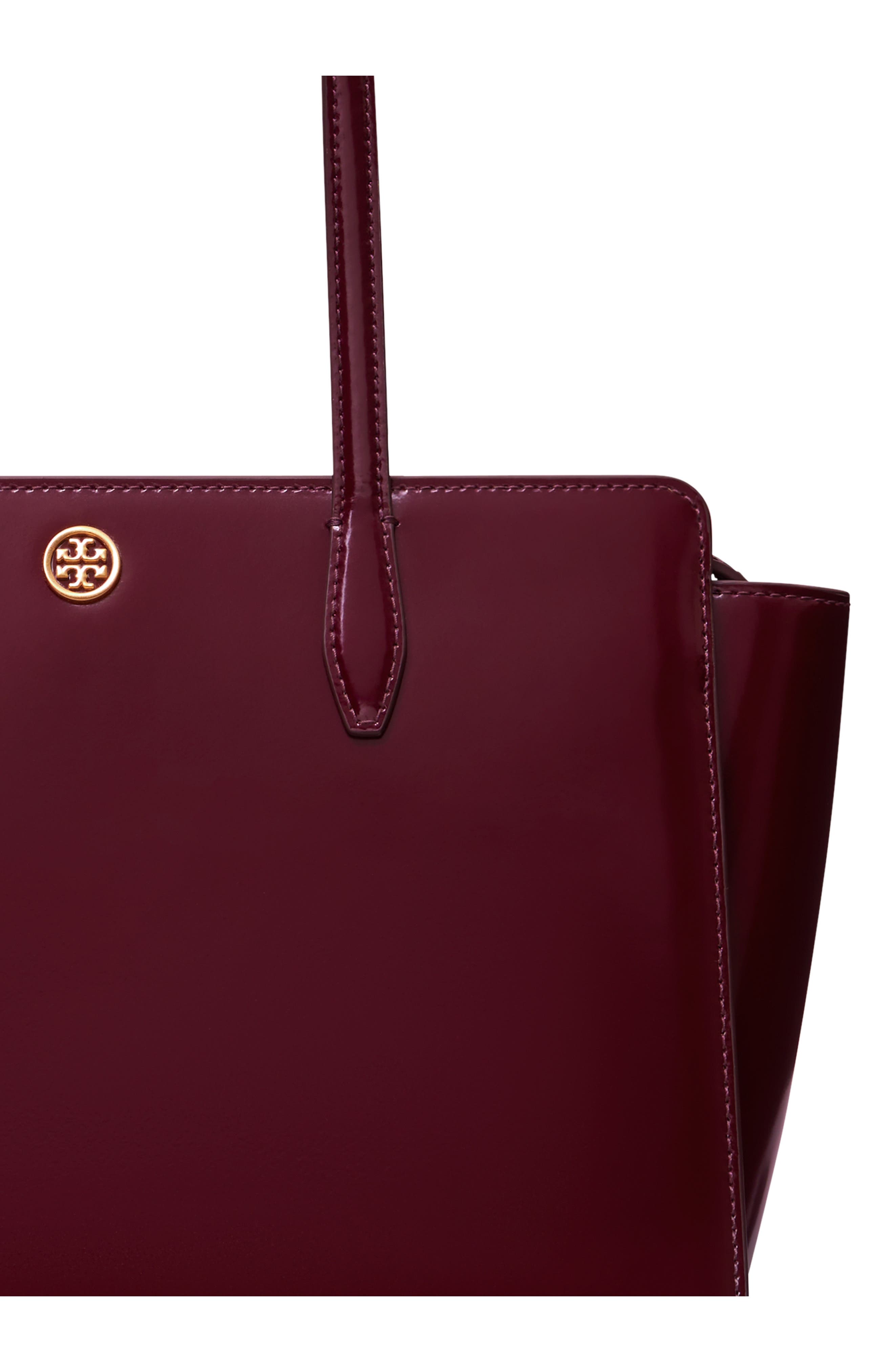 Tory Burch Robinson Small Spazzolato Leather Tote, Alternate, color, 