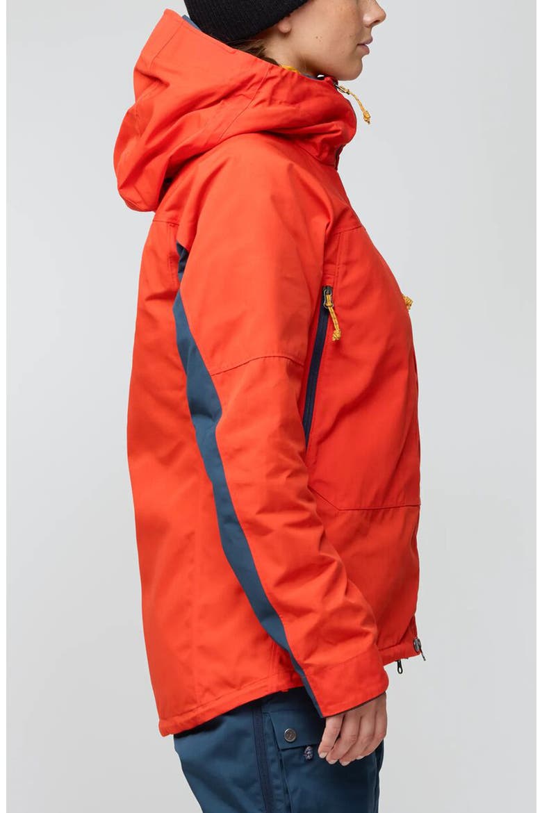Bergtagen G-1000 Water Resistant Hooded Jacket, Alternate, color, FLAME ORANGE-MOUNTAIN BLUE