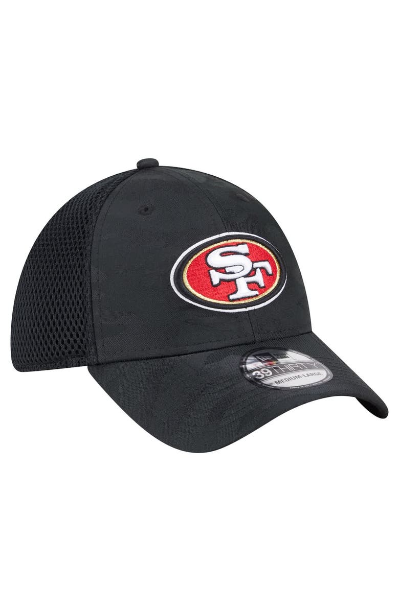 New Era Men's New Era Black San Francisco 49ers Active Camo 39THIRTY Flex Hat, Alternate, color, 