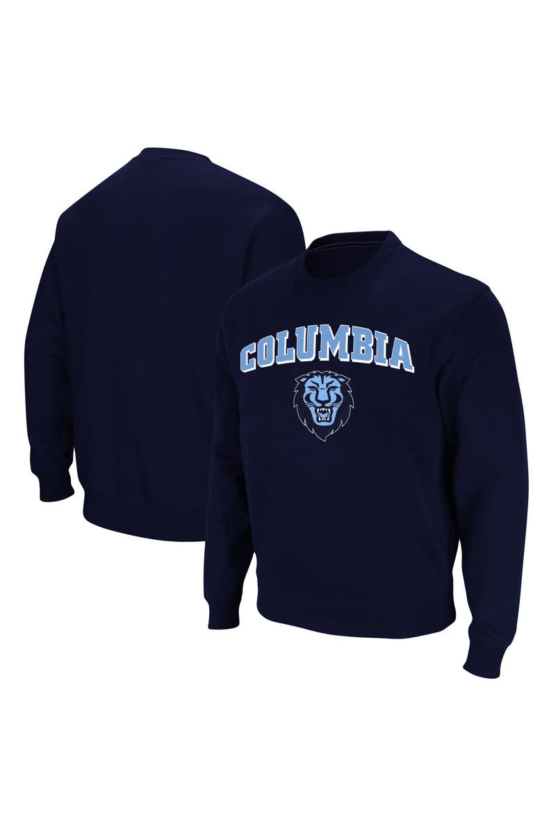 COLOSSEUM Men's Colosseum Navy Columbia University Arch & Logo Sweatshirt, Alternate, color, Navy