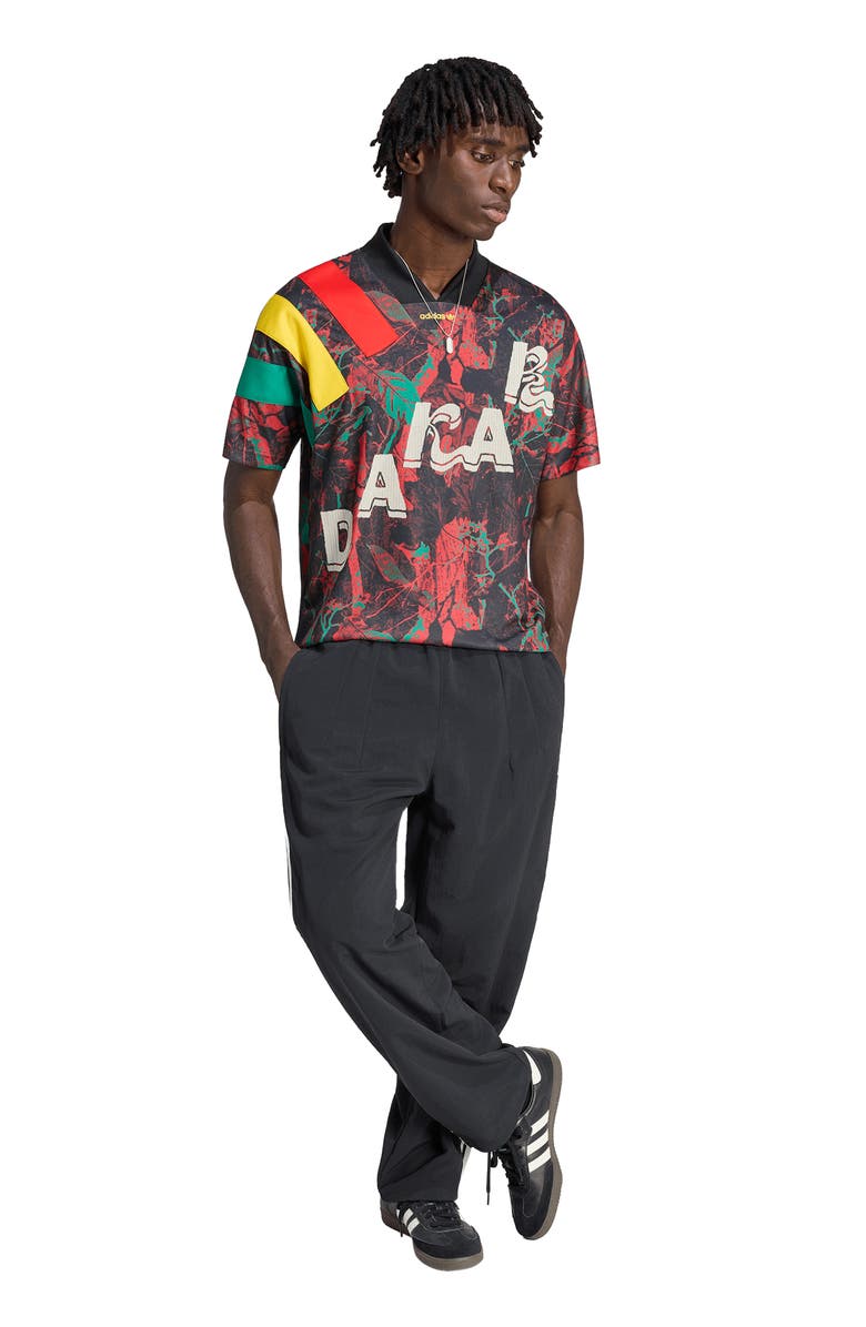 adidas Senegal Graphic Jersey, Alternate, color, Bold Green/ Yellow/ Red