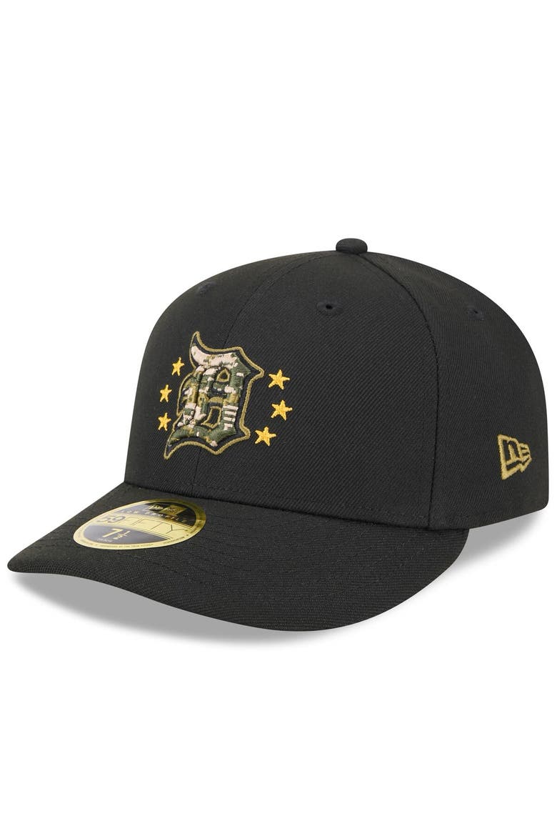 Men's New Era  Black Detroit Tigers 2024 Armed Forces Day Low Profile 59FIFTY Fitted Hat, Alternate, color, Black