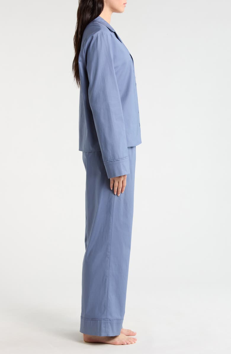 Reformation Coco Stretch Organic Cotton Pajamas, Alternate, color, Cornflower