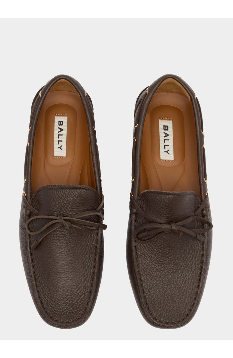 Bally Clay Driver in Grained Deer Leather, Alternate, color, Ebano 21