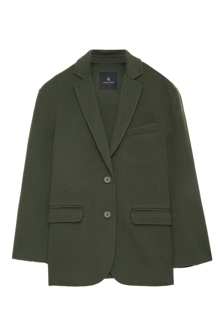 Quinn Wool & Cashmere Blazer, Alternate, color, OLIVE CASHMERE BLEND