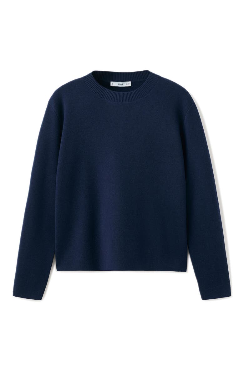 Fine Knit Crewneck Sweater, Alternate, color, DARK NAVY