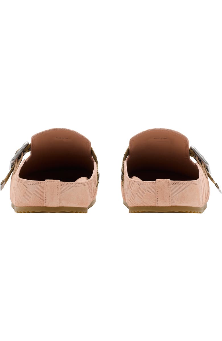 Burberry Check Suede Urchin Clogs, Alternate, color,