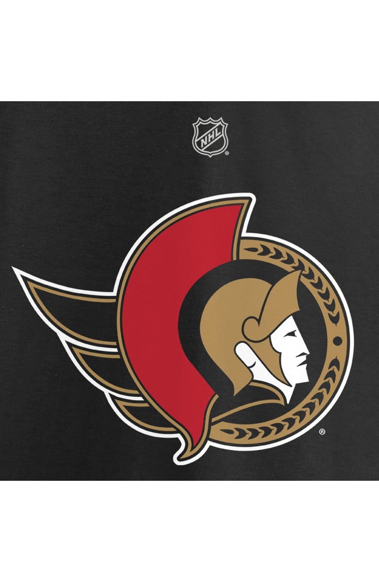 FANATICS Men's Fanatics Branded Brady Tkachuk Black Ottawa Senators Authentic Stack Name & Number T-Shirt, Alternate, color, Black