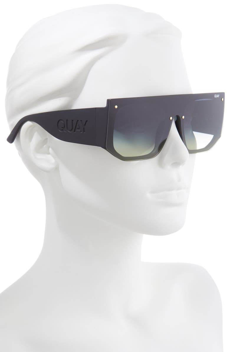 QUAY Australia Fully Booked 150mm Gradient Shield Sunglasses, Alternate, color,