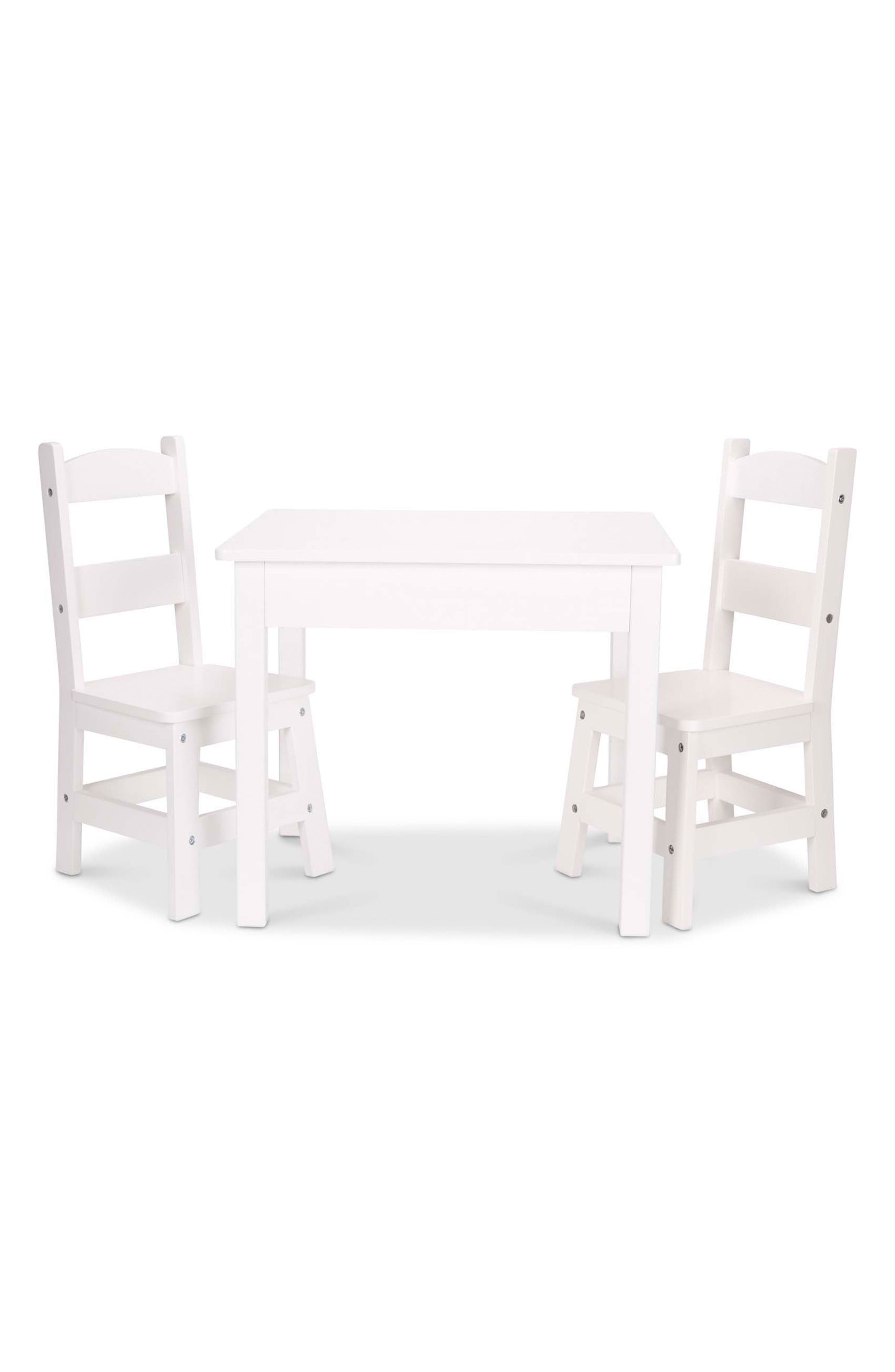Melissa & Doug Wooden Table & Chairs Set in Multi 