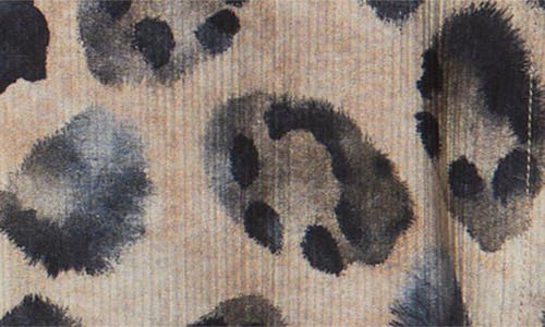 Apny Abstract Print Roll Tab Sleeve Chiffon Button-up Shirt In Animal Print