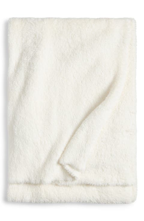 Nestle Faux Fur Throw Blanket