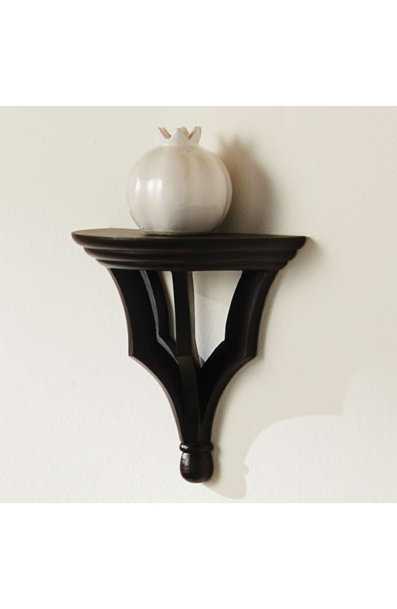 Napa Home & Garden Bennett Antique White Floating Wall Shelf, Alternate, color, Black