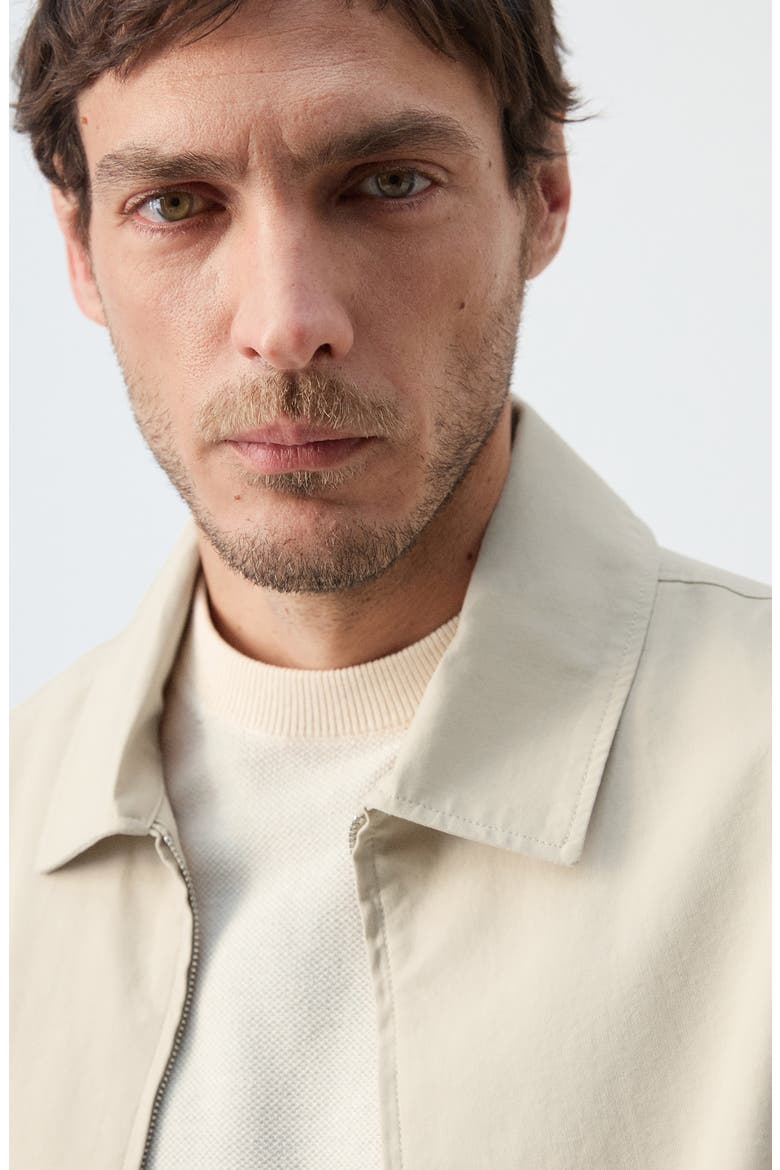 Cotton Blend Jacket, Alternate, color, BEIGE