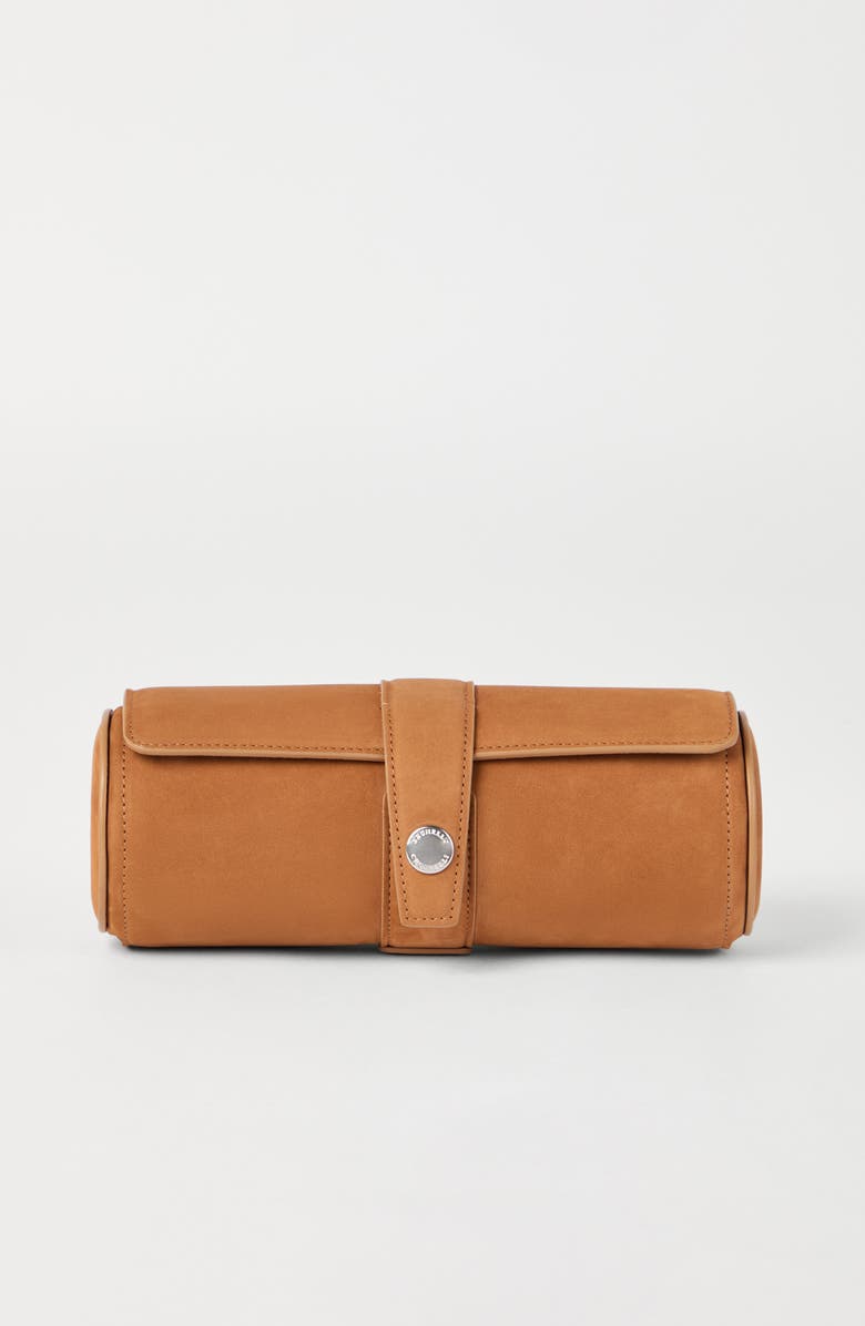 Brunello Cucinelli Nubuck watch box, Alternate, color, Natural