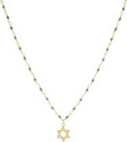 MARLYN SCHIFF Star of David Pavé Pendant Necklace
