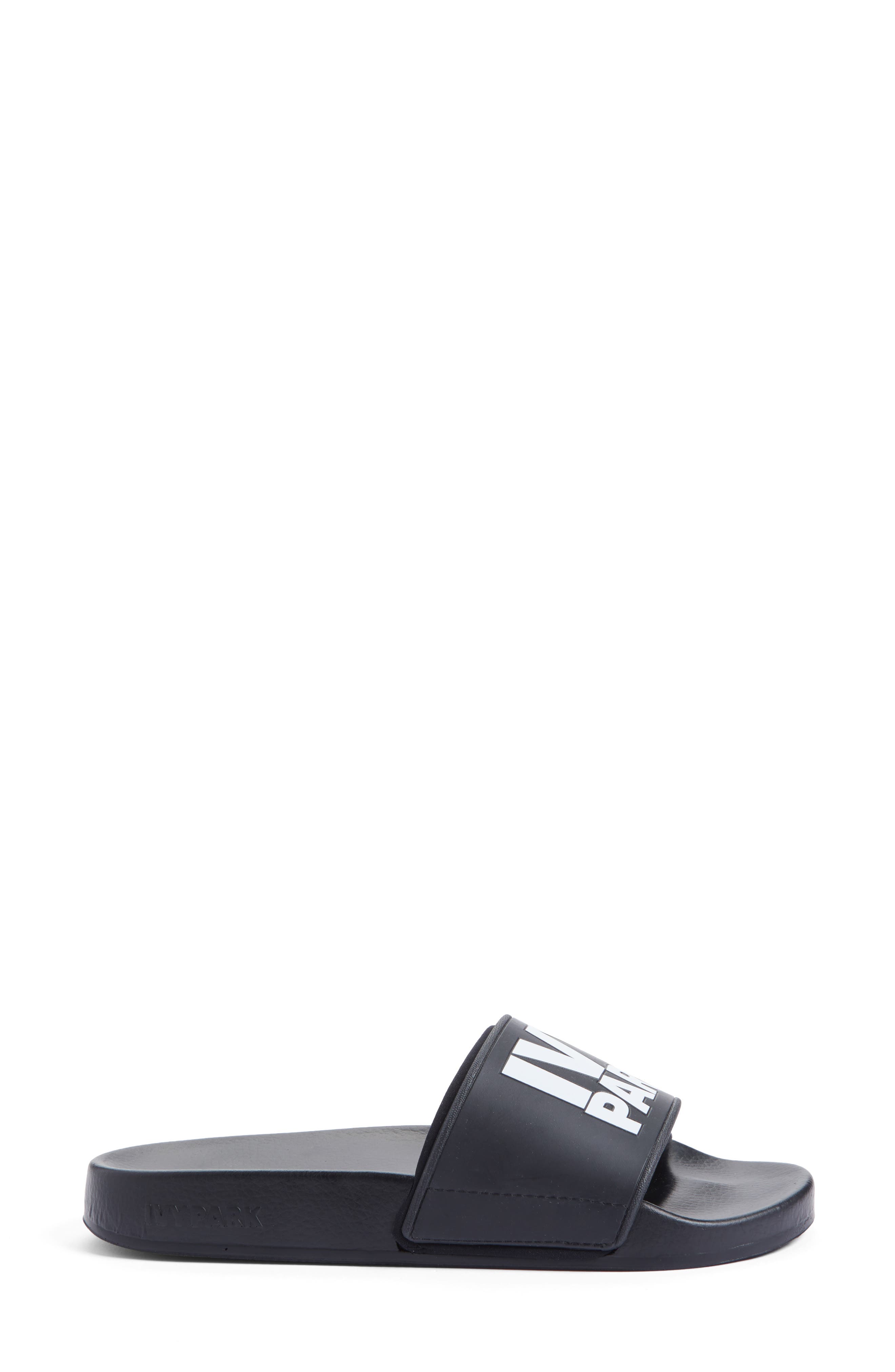 Neoprene Lined Logo Slide Sandal, Alternate, color, BLACK