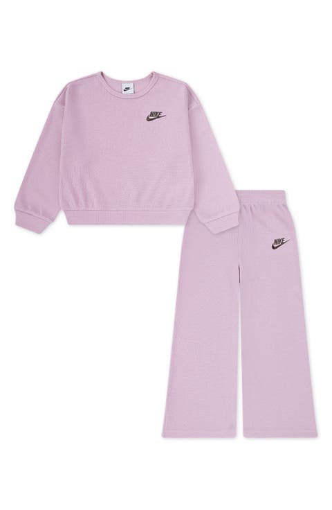 Kids' Lurex Waffle Top & Pants Set