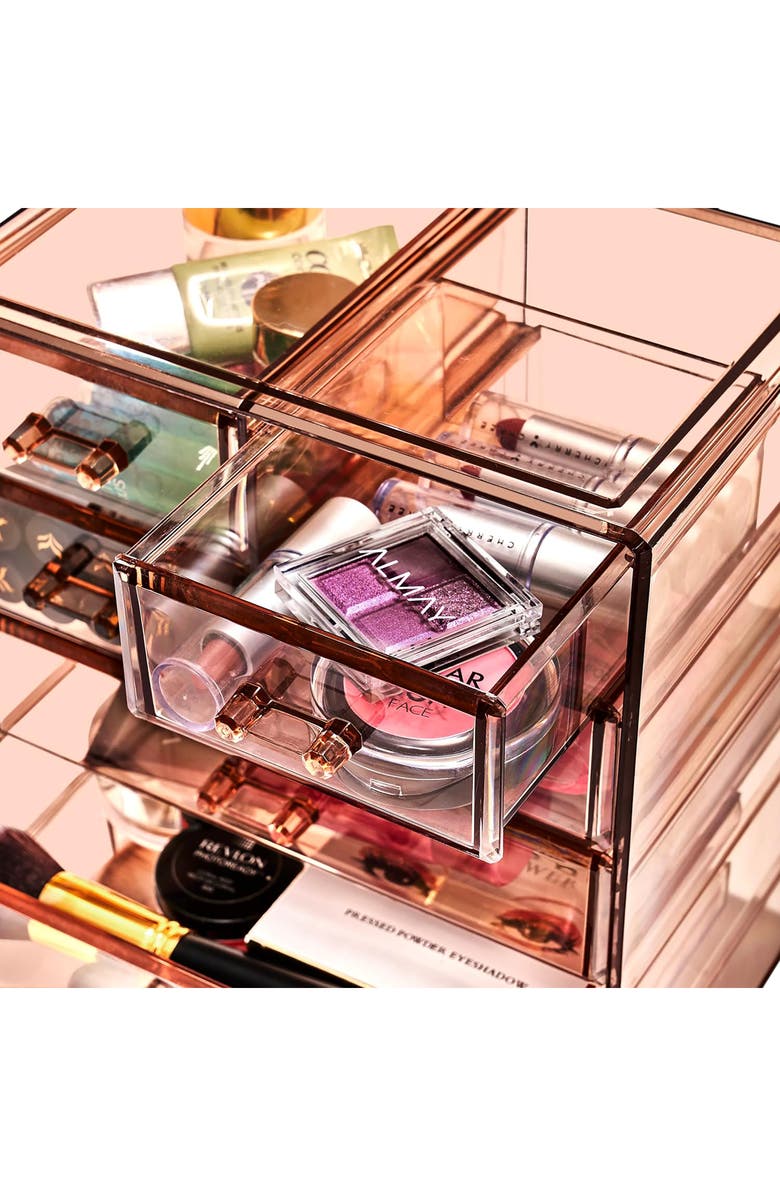 SORBUS 7-Drawer Makeup and Jewelry Storage Case, Alternate, color, Brown