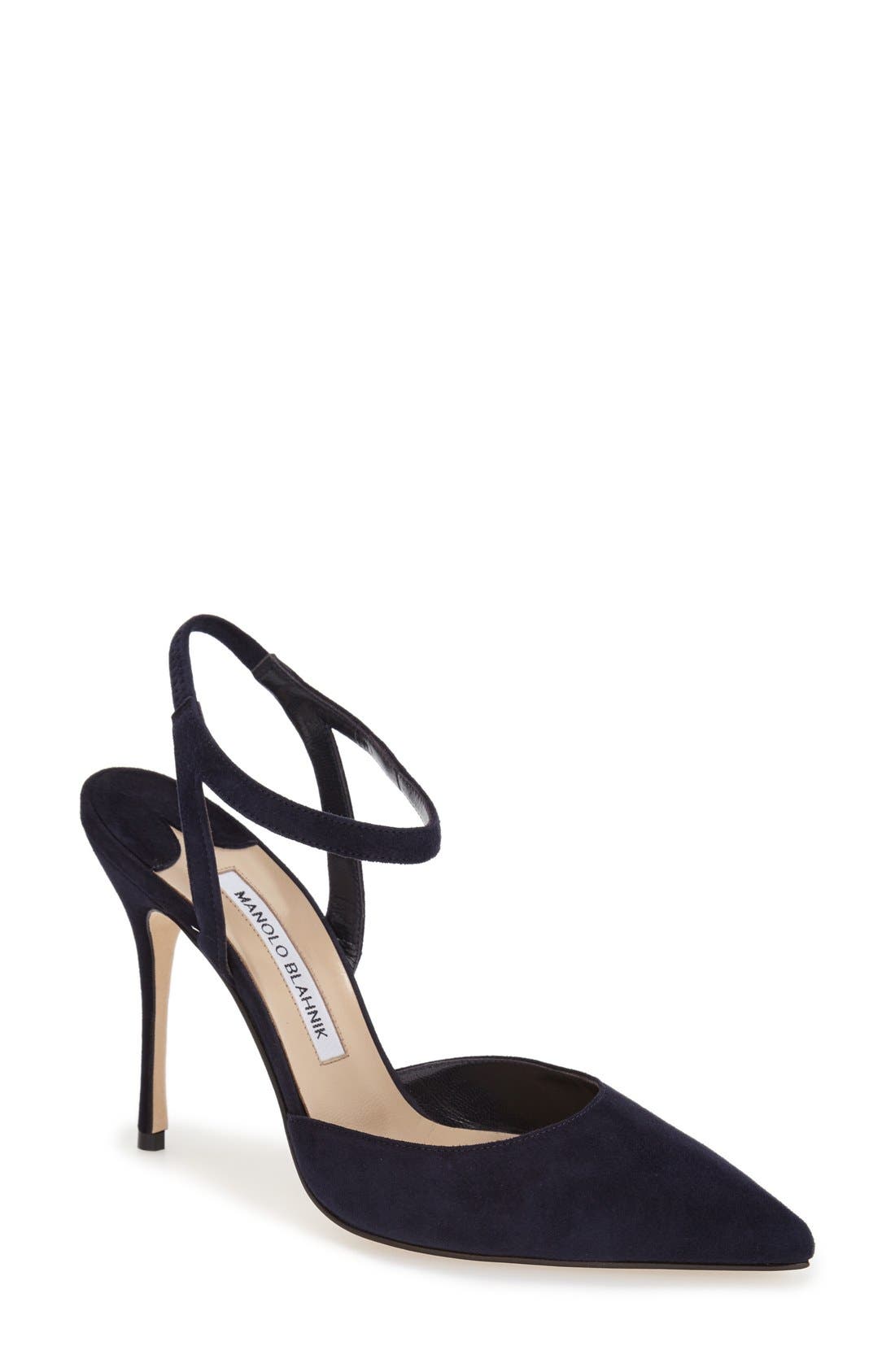Manolo Blahnik 'Minis' Ankle Strap Pump, Main, color, 