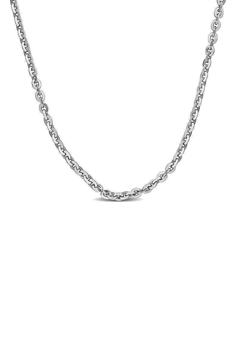 Sterling Silver 1.2mm Oval Cable Chain Necklace, Main, color, SILVER