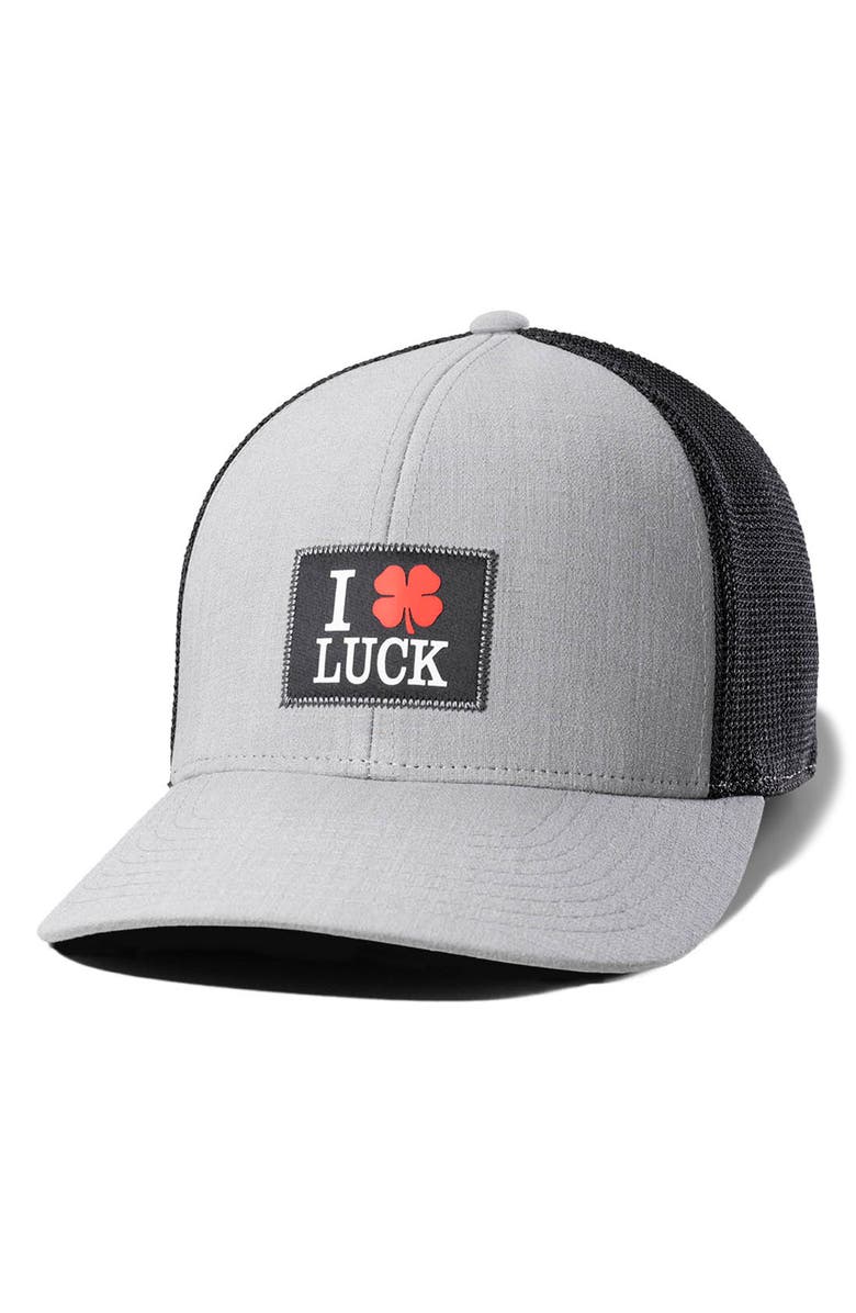 Black Clover I Love Luck Adjustable Baseball Cap, Alternate, color, Grey