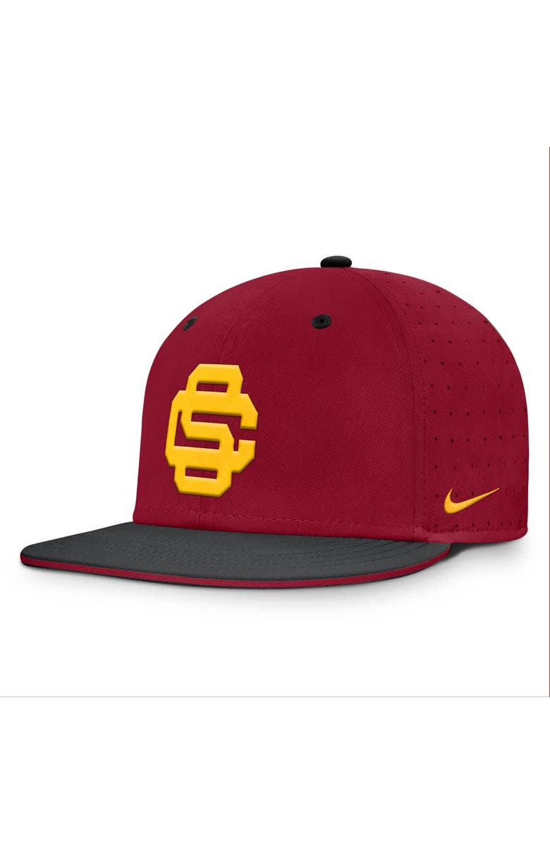 Nike Men's Nike Cardinal USC Trojans On-Field Dugout True Performance Fitted Hat, Main, color, 