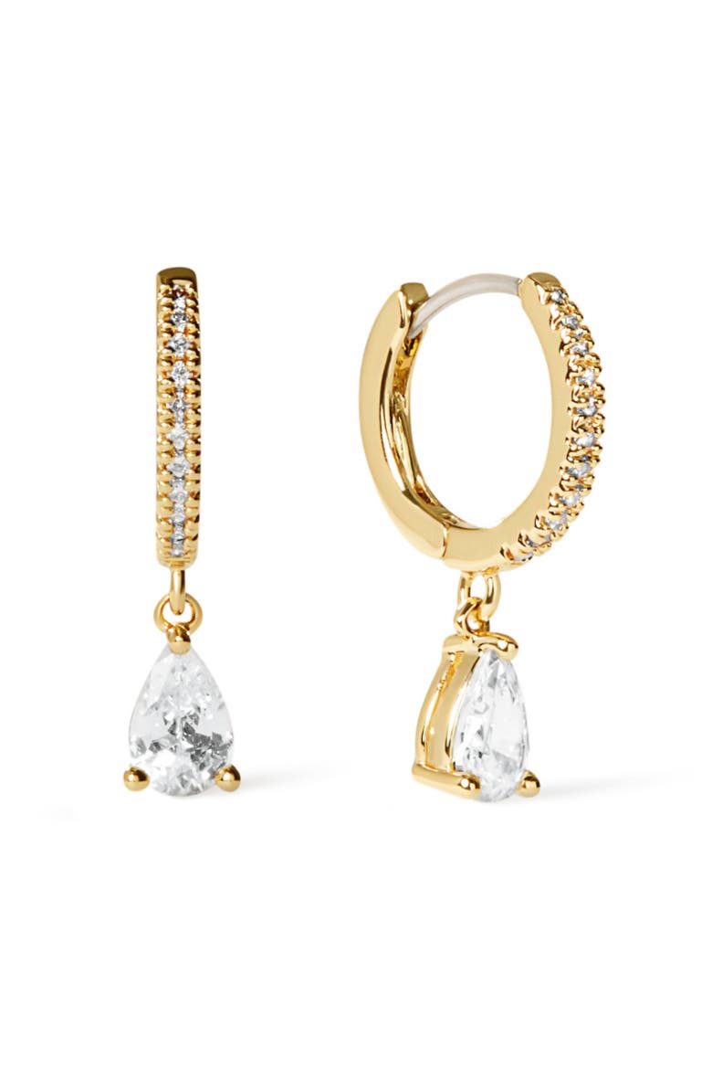 Delicate Huggie Hoops - Elise, Main, color, Gold