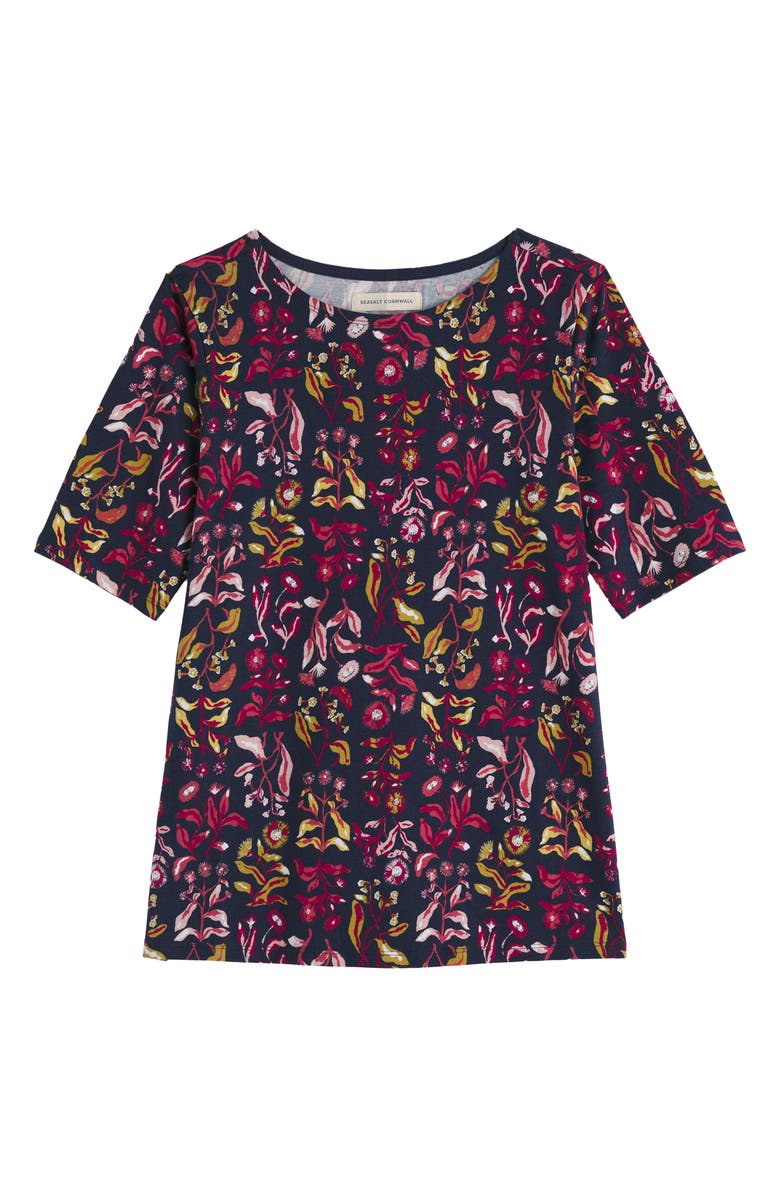 Seasalt Cornwall Poisson Print Organic Cotton T-Shirt, Alternate, color,