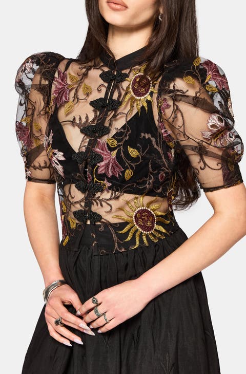 Angela Folk Embroidered Blouse